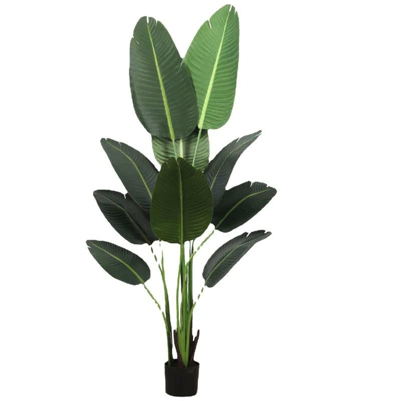 植物 観葉植物 大型 旅人蕉 フェイクグリーン 室内 リビング 寝室 インテリア 160cm 10葉 210cm 13葉 ブラック 樹脂 鉢|シャッター小町