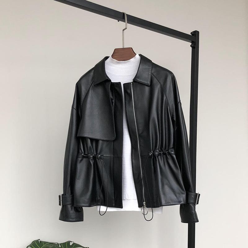 ジャケット レディース 本革 羊革 ライダース ブラック M L XL XXL 通勤 秋冬 レザージャケット アウター スリムフィット 長袖