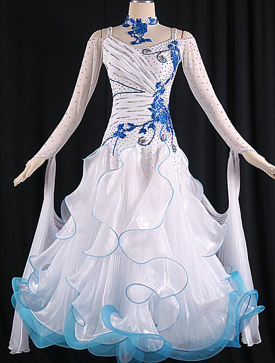 人気海外一番 社交ダンスドレス競技用ドレス ステージ衣装 ドレスデモ