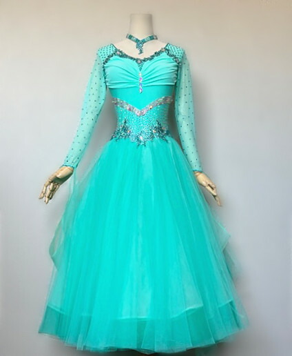 楽天市場】【春夏新商品】社交ダンス・社交ダンスドレス競技用ドレス