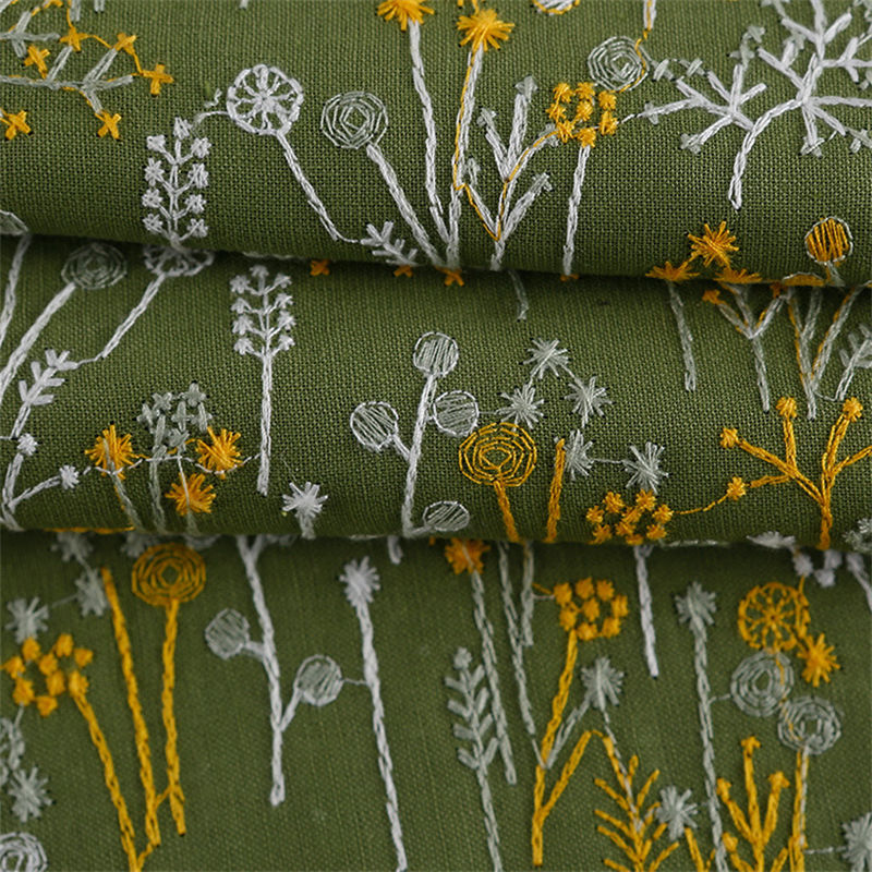 楽天市場】送料無料 幅120cm 90cm単位 生地 布 刺繍生地 植物柄 田園風