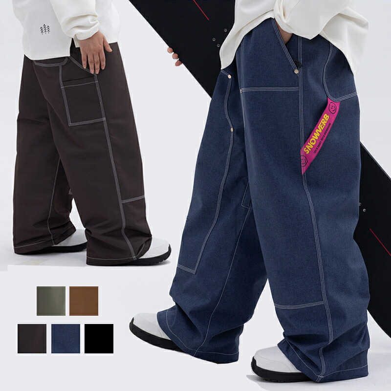 貨物輸送無料 スノボパンツ スキーの板ズボン下 ロングズボン下 単品 スノーボード 御召しもの 広広としたズボン下 カーゴパンツ レディース メンズ 長ズボン ボトムス スノーボード御召しもの スキーの板御召しもの スノボウェア 男女兼用 ゆったり ビッグ影ぼうし ジーンズズボン下 外国で通信販売