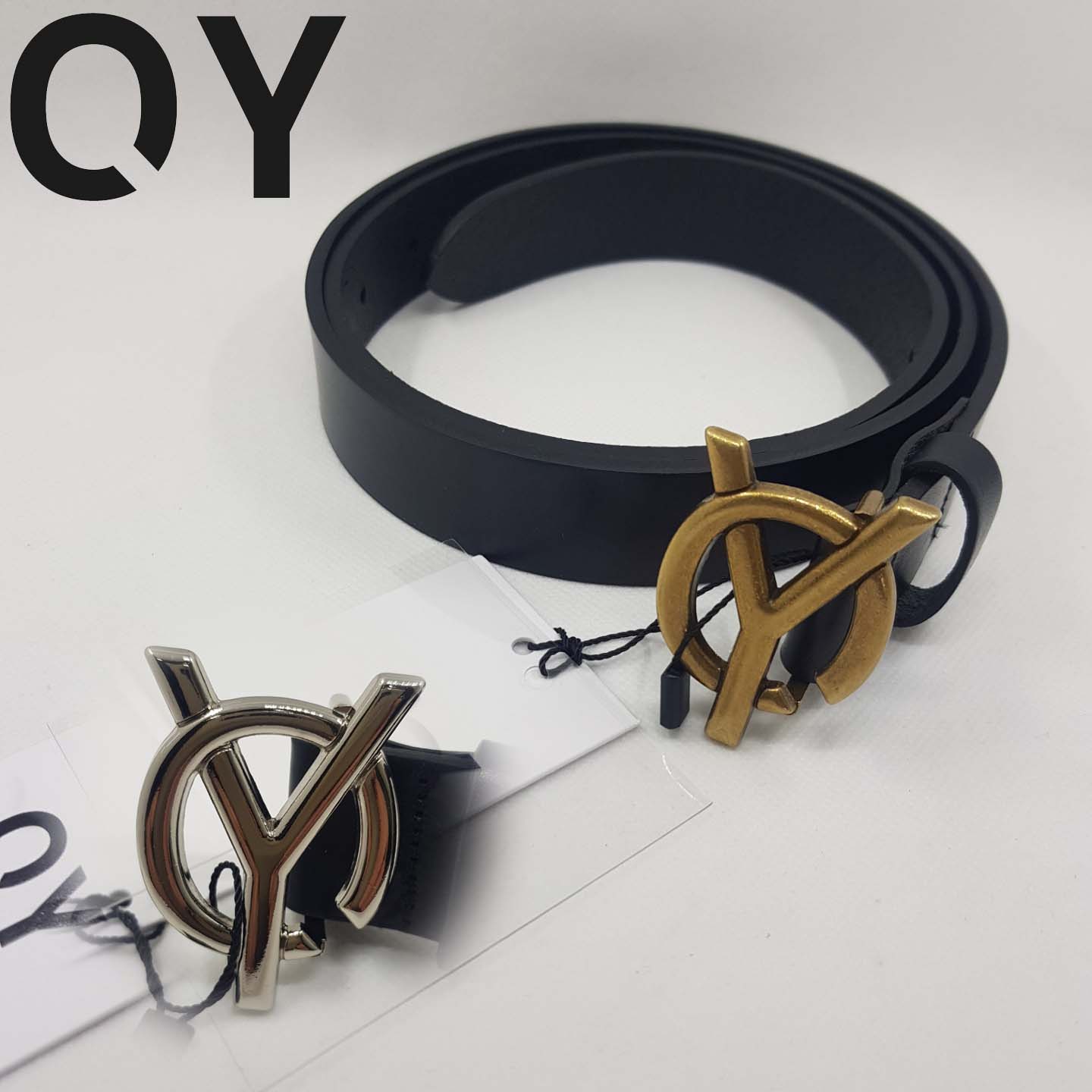 OY (オーワイ) 【送料無料】 ストリート 21SS 韓国ファッション レディース メンズ ユニセックス ベルト BELT レザー  LEATHER LOGO LEATHER BELT2 HE＆SHE