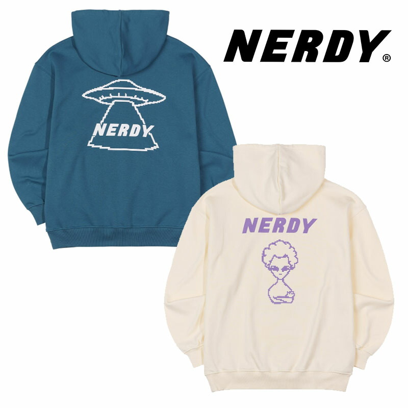 He She 貨物輸送無料 Nerdy ノルディ 送料無料 21fw Back Alien Pullover Hoodie 長袖 ユニ床入り 町筋 略式 フーディ 全2色彩 Blackfishmarine Com