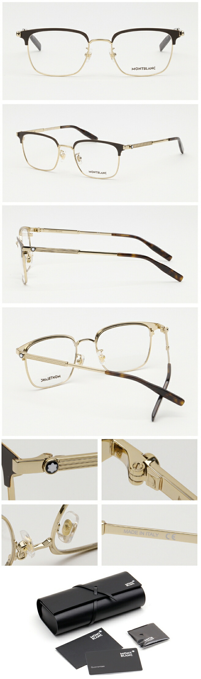 HE&SHE 【送料無料】MONTBLANC MB0083OK 002 モンブラン ブランドメガネ ウェリントンフレーム ラウンド ユニセックス メンズ レディース