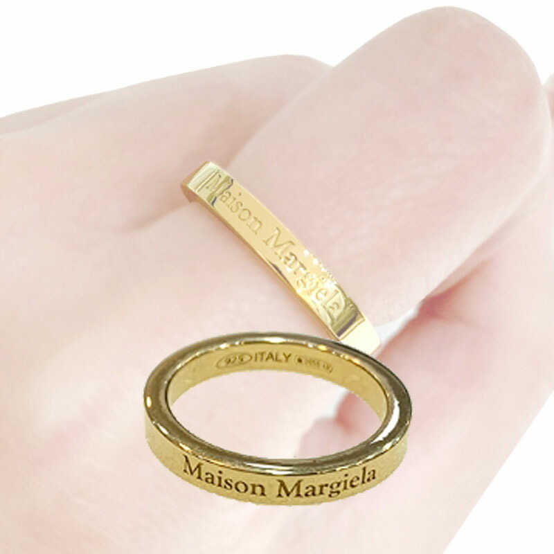 HE&SHE【送料無料】MAISON MARGIELA メゾンマルジェラ LOGO RING ロゴリング 指輪 男女兼用 メンズ レディース クリスマス バレンタインデー ホワイトデー SM1UQ0080 SV0158 950｜HE＆SHE