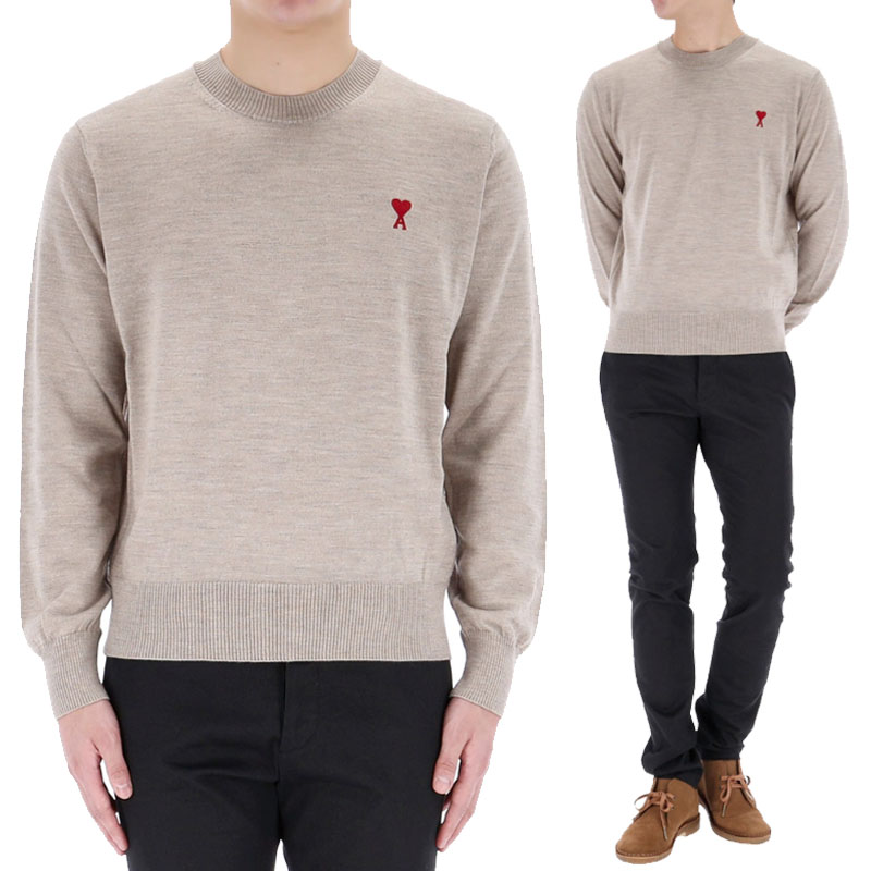 アミパリス ハートモチーフスウェットトレーナー XS AMI PARIS (アミパリス) のアイコニックなハートモチーフロゴ。秋に