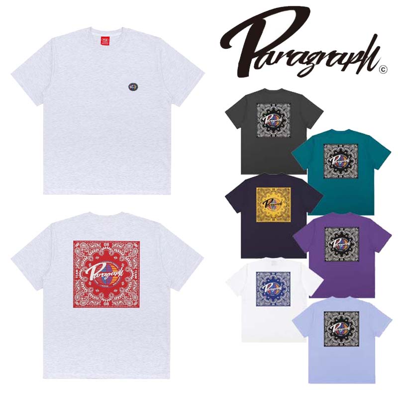 PARAGRAPH パラグラフ HE&SHE [送料無料] 2022SS シーズン7 NO.13 PAISLEY SHORT SLEEVE T-SHIRT ペイズリー半袖Tシャツ パラグラフ tシャツ　paragraph tシャツ　パラグラフティシャツ　半袖Tシャツ