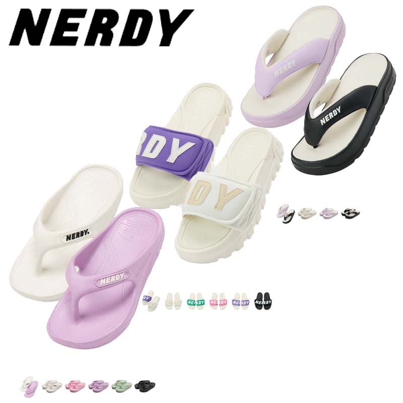 ●NERDY● macaron flip flops サンダル (5色) unisex ノルディ NERDY PLUFFY FLIPFLOPS プラッフィフリップフロップス