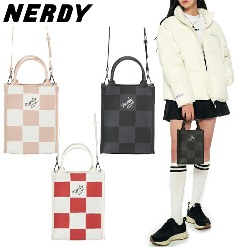 Nerdy ノルディ Heshe 送料無料 22aw チェッカーボードツーウェイクロスバッグ Checkerboard 2way Cross Bag レディース ウーマン 韓国ブランド 韓国ファッション カジュアル ストリート 少女時代 テヨン ショルダーバッグ クロスバッグ ハンドバッグ 大人気 総合福袋