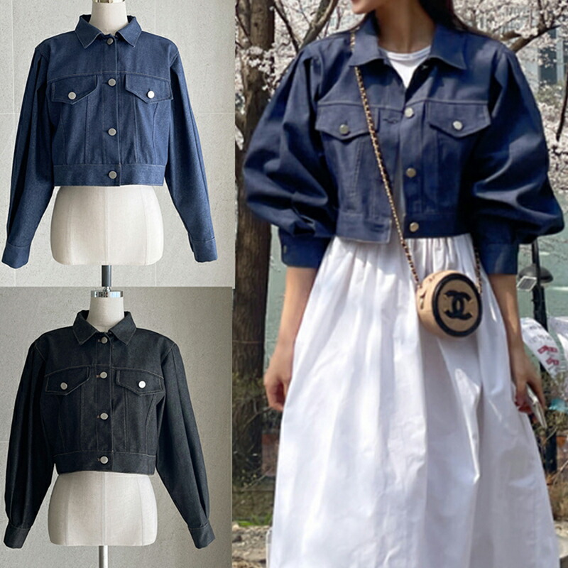 【新品】QTUME クチューム　ダークブルーデニム クロップドジャケット 楽天市場】QTUME（クチューム） フリンジ4ポケットジャケット