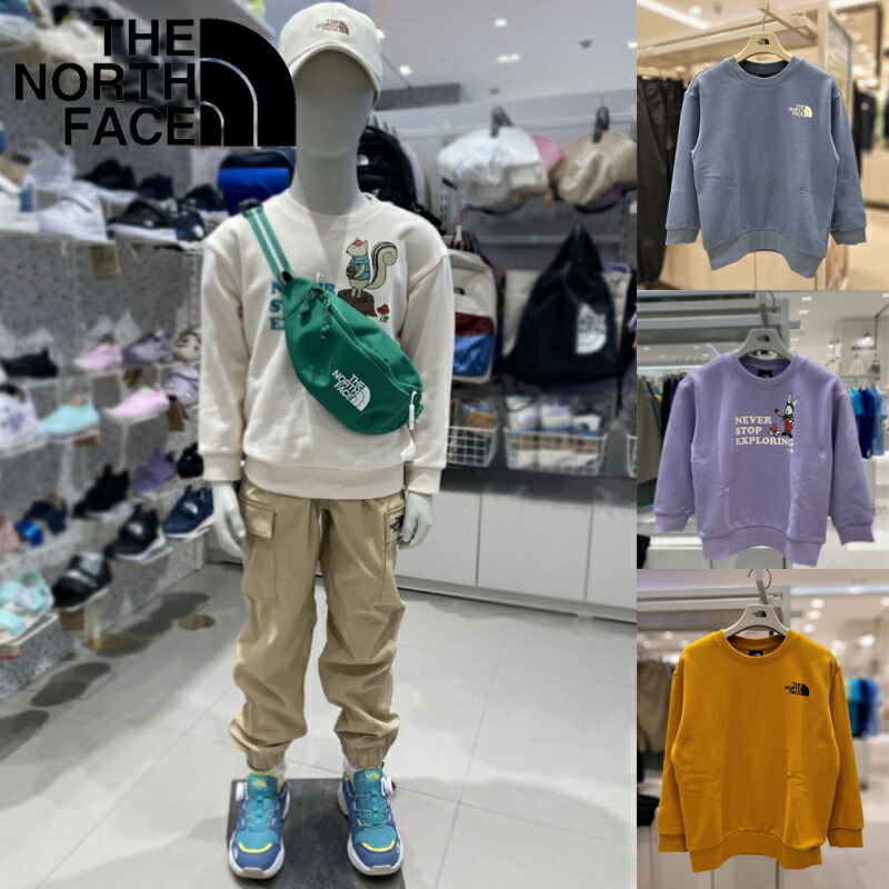 HE\u0026SHE [貨物輸送無料] 北の方人間の顔 THE NORTH FACE KOREA キッズキャンプサイトトレーナー K\u0027S CAMPSITE SWEATSHIRT ユニ一発やる キッズ 男女兼用 表どおり 心地好い スポーティ トレーナー MTM NM5MP51