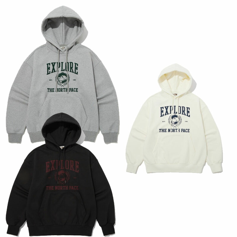 HE&SHE [送料無料] ノースフェイス THE NORTH FACE KOREA エクスプローラパーカープルオーバー EXPLORE HOOD PULLOVER ユニセックス メンズ レディース ストリート スポーティ カジュアル ジップアップ スウェットシャツ MTM 韓国 WHITE LABEL ホワイトラベル NM5PP51