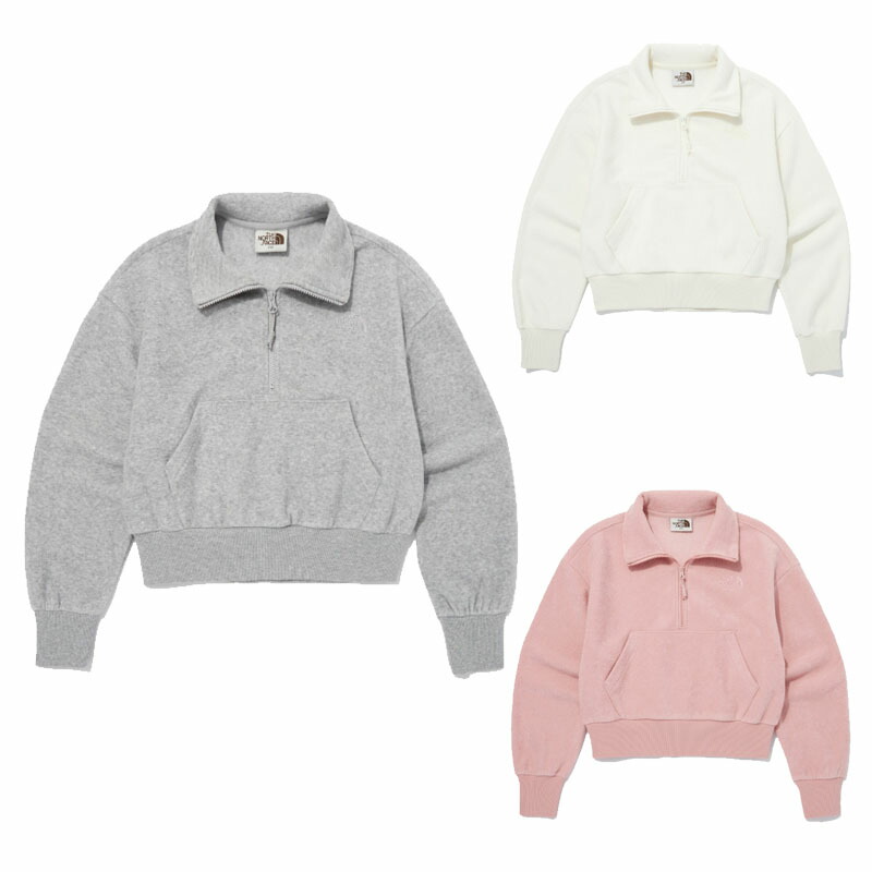 HE&SHE [送料無料] ノースフェイス THE NORTH FACE KOREA ウーマンテリーハーフジップトレーナー W'S TERRY HALF ZIP SWEATSHIRTS レディース ストリート スポーティ カジュアル ジップアップ スウェットシャツ MTM 韓国 ホワイトレーベル WHITE LABEL NM5MQ30