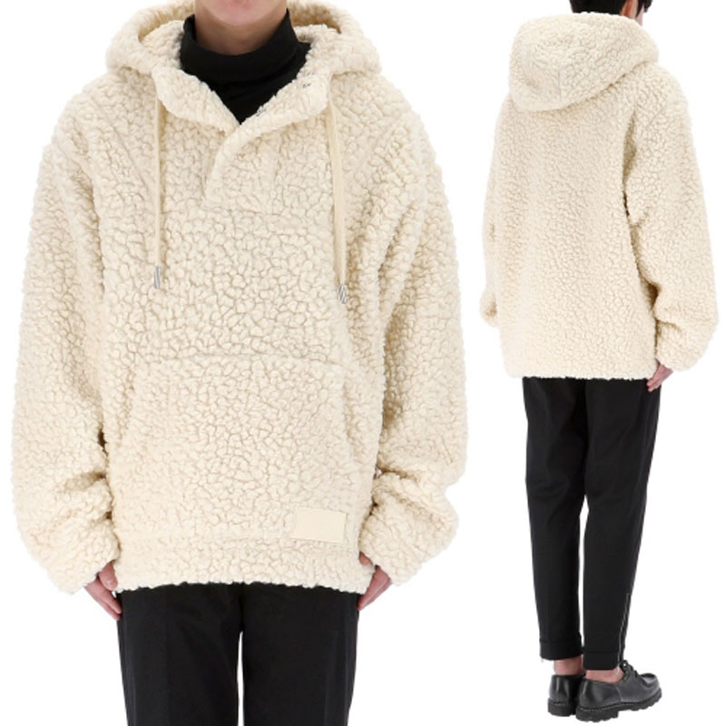 HE\u0026SHE [貨物輸送無料] AMI PARIS 意中の女パリス シアリングパーカー SHEARING HOODIE ユニ一発やる メンズ レディース 心地よい 古典派音楽 差し上げ物 白いことデー バレンタインデー クリスマス フリース フーディ UJK227 185
