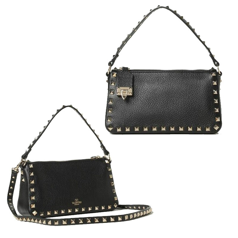 HE&SHE [送料無料] VALENTINO★ バレンチノ LOCK STUD TOP HANDLE BAG ロックスタッドトップスハンドルバッグ レディース メンズ ユニセックス カバン ショルダーバッグ 4W2B0J47 VSF 0NO