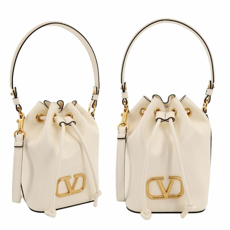 HE\u0026SHE [貨物輸送無料] VALENTINO★ バレンチノ SIGNATURE V BUCKET BAG シグネチャV井戸釣瓶御徒面子 レディース 成人女性 成人女性 差し交わす御徒面子 ミニ御徒面子 4W2P0Z44 VNL 098