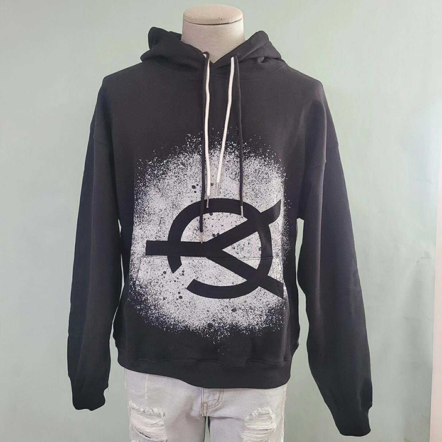 HE&SHE OY 【オーワイ】 [送料無料] 22FW STENCIL LOGO DOUBLE STRING HOODIE ステンシルロゴダブルストリングパーカー ビックシルエット オーバーサイズ オーバーフィット 韓国ブランド 韓国ファッション ユニセックス ストリート フーディ フード プルオーバー｜HE＆SHE