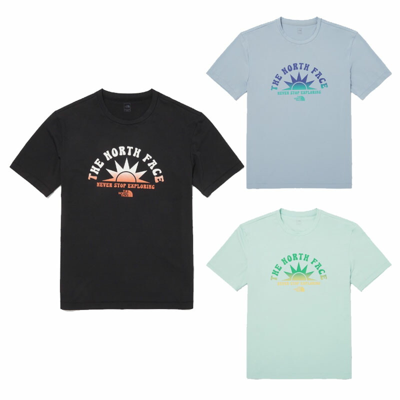 HE\u0026SHE [貨物輸送無料] 北の方人間の顔 THE NORTH FACE KOREA 24SS オーシャンバイブ半袖ティーシャツ OCEAN VIBE S/S R/TEE ユニ一発やる メンズ レディース 男女兼用 表どおり 心地好い スポーティ 活動 NT7UQ21 BLACK - NT7UQ21A-LIGHT GREY - NT7UQ21B-MINT - NT7UQ21C