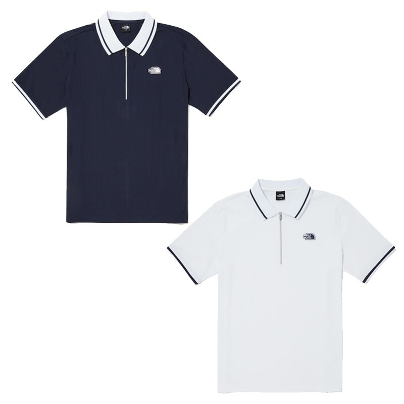 HE\u0026SHE [貨物輸送無料] 北の方人間の顔 THE NORTH FACE KOREA 24SS メンズアイスフィールド半袖ジップアップポロシャツ M\u0027S ICE FIELD S/S ZIP UP POLO スポーティ 表どおり 心地好い 韓国 NT7PQ07