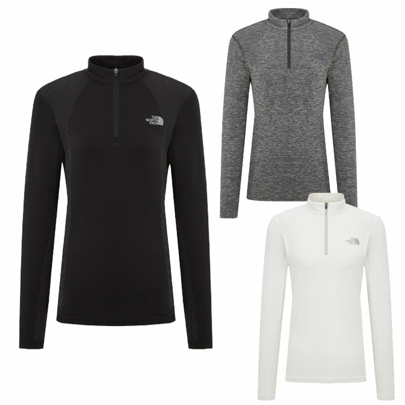 HE&SHE [送料無料] ノースフェイス THE NORTH FACE KOREA 24SS ウーマンシームフリー長袖ジップTシャツ W'S SEAMFREE L/S ZIP TEE レディース 長袖 カットソー スポーティ ストリート カジュアル 韓国 NT7LQ81