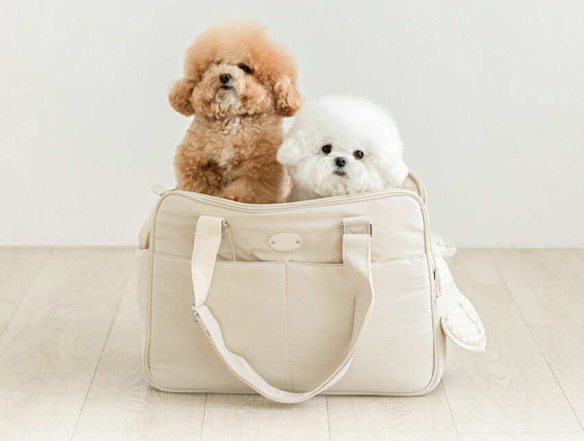 PETSLAND (ペットスランド) HE&SHE【送料無料】PET SLING BAG ペットスリングバッグ ペット用品 犬散歩 お出かけ ショルダーキャリーバッグ 猫兼用 ペットキャリア 犬キャリア ペットアイテム クッションバッグ 出かけバッグ 韓国ブランド|HE&SHE