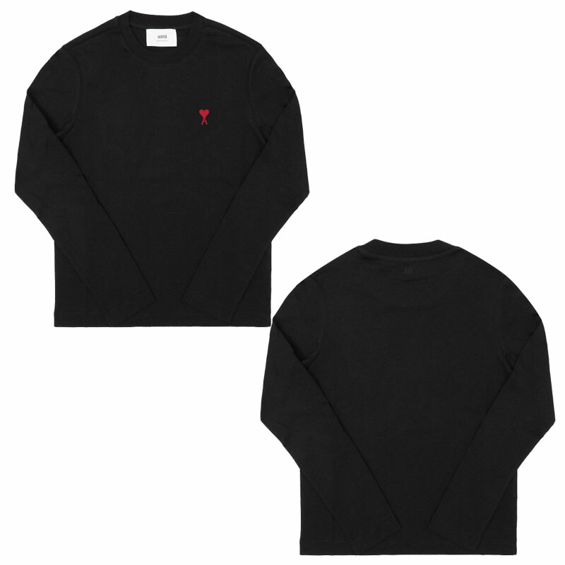 AMI PARIS アミパリス スモールハートロゴ長袖T-シャツ SMALL HEART LOGO L/S T-SHIRT ユニセックス メンズ レディース 男女兼用 カジュアル クラシック プレゼント HE&SHE [送料無料] BFUTS235 724 001｜HE＆SHE