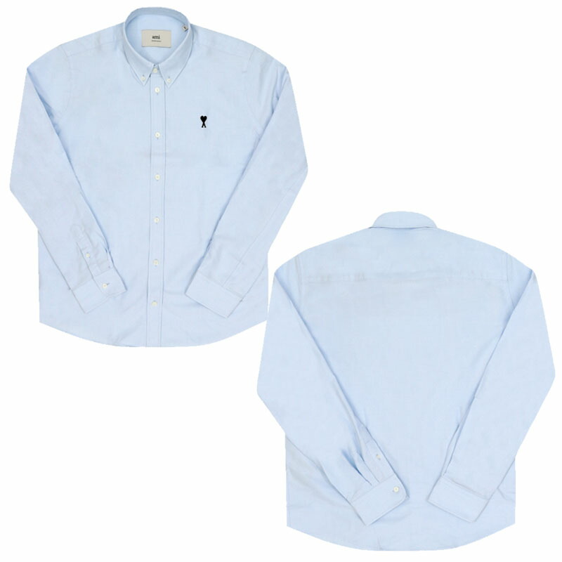 AMI PARIS 意中の女パリス スモールハート型オックスフォード長袖プルオーバー SMALL HEART LOGO OXFORD L/S SHIRT ユニ一発やる メンズ レディース 男女兼用 心地よい 古典派音楽 差し上げ物 HE\u0026SHE [貨物輸送無料] HSH763 CO0031 450