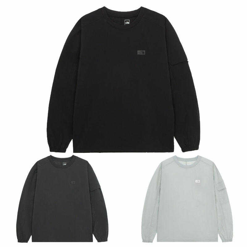 北の方人間の顔 THE NORTH FACE KOREA 【置き目品】 25SS メンズフロスト長袖ラウンドプルオーバー M\u0027S FROST L/S R/TEE ユニ一発やる メンズ レディース 表どおり 心地よい カットソー 韓国 HE\u0026SHE [貨物輸送無料] NM5MR02