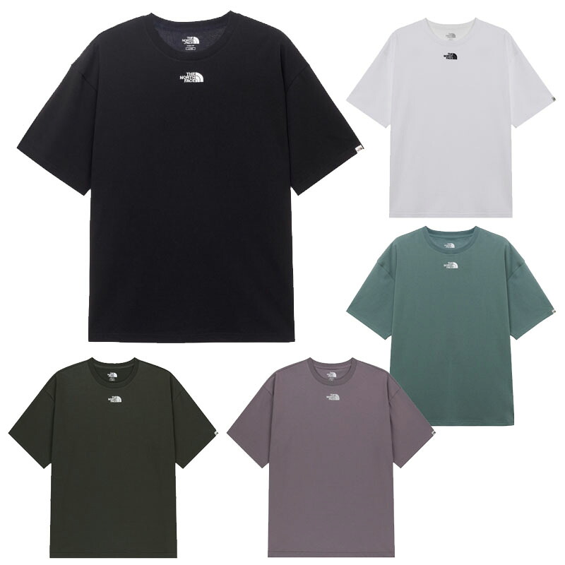 ノースフェイス THE NORTH FACE KOREA 【正規品】 25SS センターロゴ半袖ラウンドTシャツ CENTER LOGO S/S R/TEE ユニセックス メンズ レディース ストリート カジュアル カットソー WHITE LABEL ホワイトレーベル 韓国 HE&SHE [送料無料] NT7UR03｜HE＆SHE