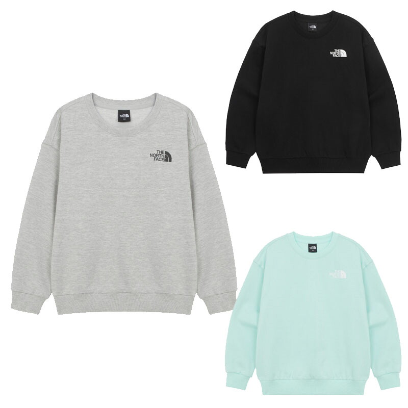 北の方人間の顔 THE NORTH FACE KOREA 【決まり品】 25SS キッズゴーツースウェットシャツ K\u0027S GO-TO SWEATSHIRTS 御坊っちゃん 御嬢さん 男女兼用  ユニ一発やる 表どおり 心地よい 調教師 長袖 韓国 HE\u0026SHE [貨物輸送無料] NM5MR05 MELANGE GRAY - NM5MR05S-BLACK - NM5MR05T-AQUA SEA - NM5MR05U