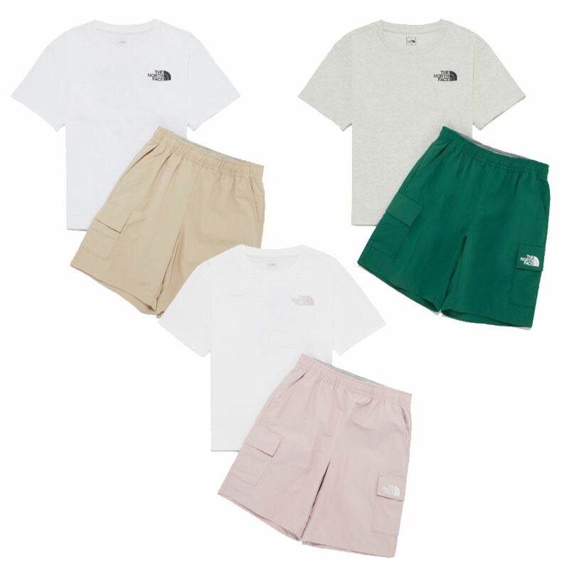 ノースフェイス THE NORTH FACE KOREA 【正規品】 25SS キッズエクスプローラークルーセット K'S EXPLORER CREW SET SET 子供 男の子 女の子 カジュアル 上下セット 韓国 HE&SHE [送料無料] NT7UR20