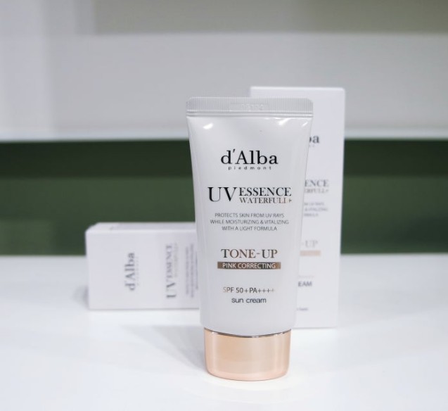 d\u0027Alba ( ダルバ )   Vegan Waterfull Pink Tone-up Sun Cream ウォータフル 日焼打ちきり SPF50+ PA++++ 50ml *3個、5個 より分ける能力のある まとめ買い UVカットサンクリームスキンケア 20代 30代 40代 50代  韓国コスメ 日焼打ちきりかざり付ける品 dAlba 総やか 身寄りで使える