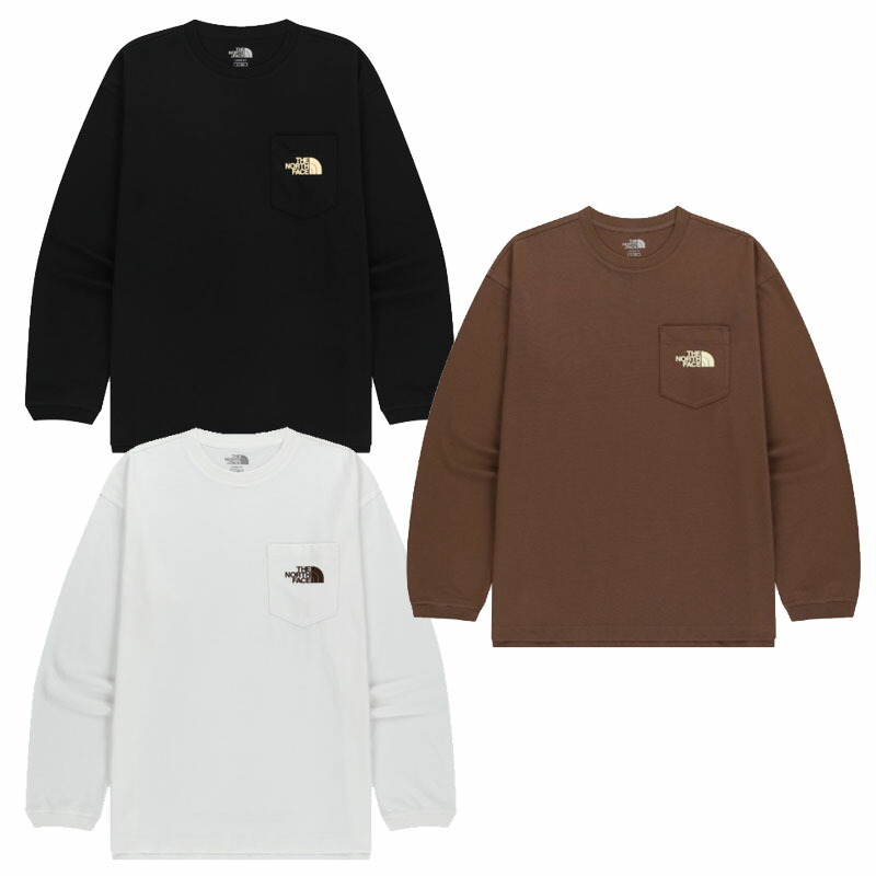 北の方人間の顔 THE NORTH FACE KOREA 【置き目品】 25FW 衣嚢長袖ラウンドプルオーバー POCKET L/S R/TEE ユニ一発やる メンズ レディース 表どおり 心地好い カットソー WHITE LABEL 白いこと付け札 韓国 HE\u0026SHE [貨物輸送無料] NT7TR50