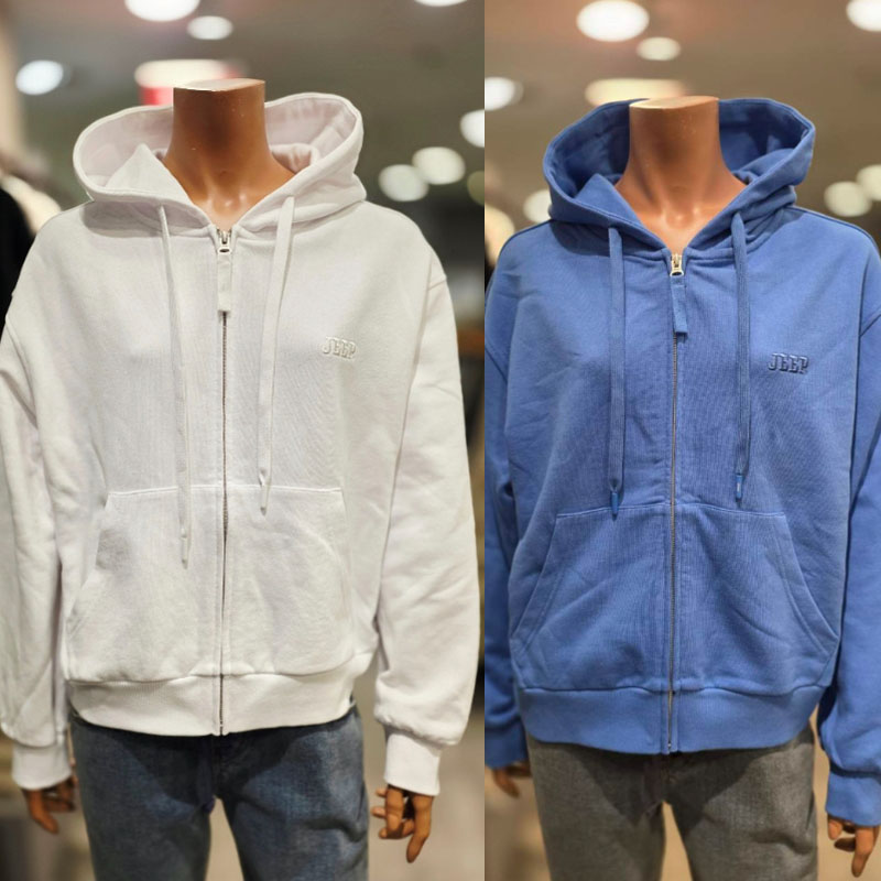 ジープ JEEP ウーマンルーズフィットクロップフードジップアップ W'S LOOSE-FIT CROP HOOD ZIP-UP ユニセックス メンズ レディース 男女兼用 カジュアル オーバーサイズ ジップアップパーカー フーディ HE&SHE [送料無料] JQ3TZF063