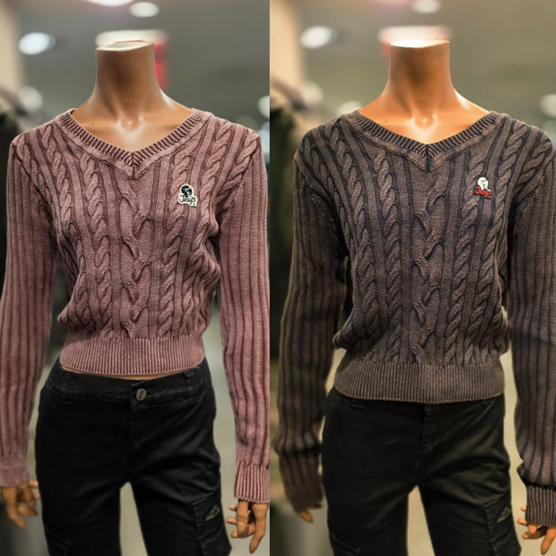 ジープ JEEP ウーマンケーブルVネッククロップニット W'S CABLE V-NECK CROP KNIT レディース 女性 女子 カジュアル セーター トップス HE&SHE [送料無料] JP4KTF026