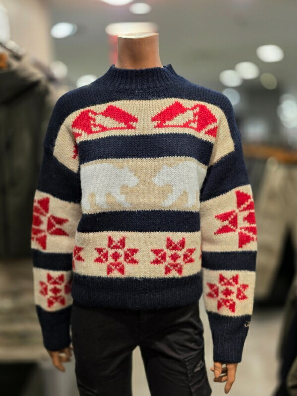 ジープ JEEP ウーマンジャカードプルオーバーニット W'S JACQUARD PULL-OVER KNIT レディース 女性 女子 カジュアル セーター トップス HE&SHE [送料無料] JP4KTF024