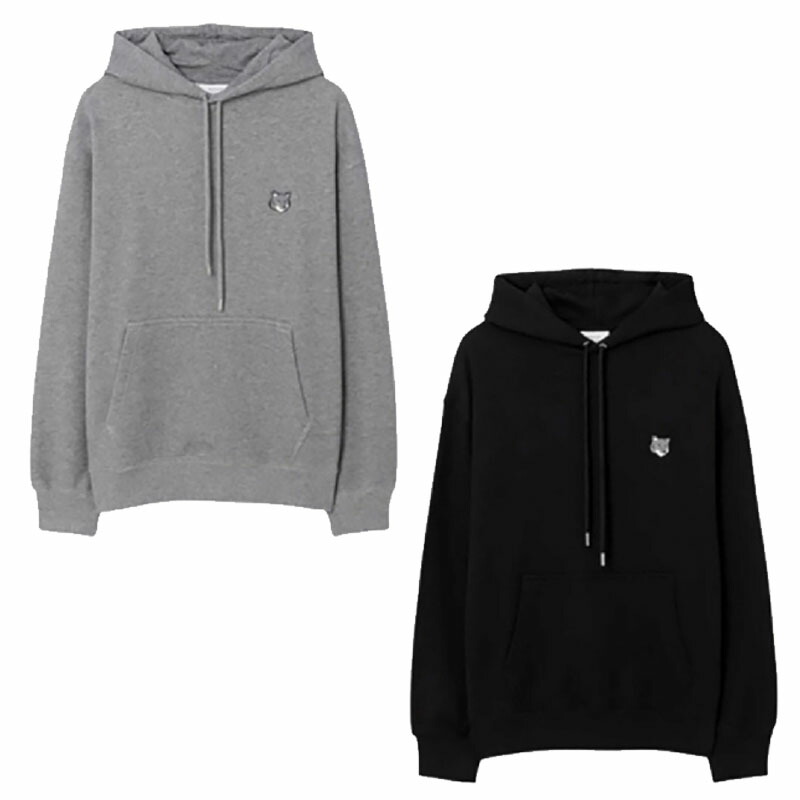 MAISON KITSUNE GRAY FOX HOODIE メゾンキツネグレーフォックスパーカー フーディ フード カジュアル クラシック ユニセックス メンズ レディース HE&SHE [送料無料]メゾンキツネメンズパーカー起毛なし　プレゼント　ブランドパーカー