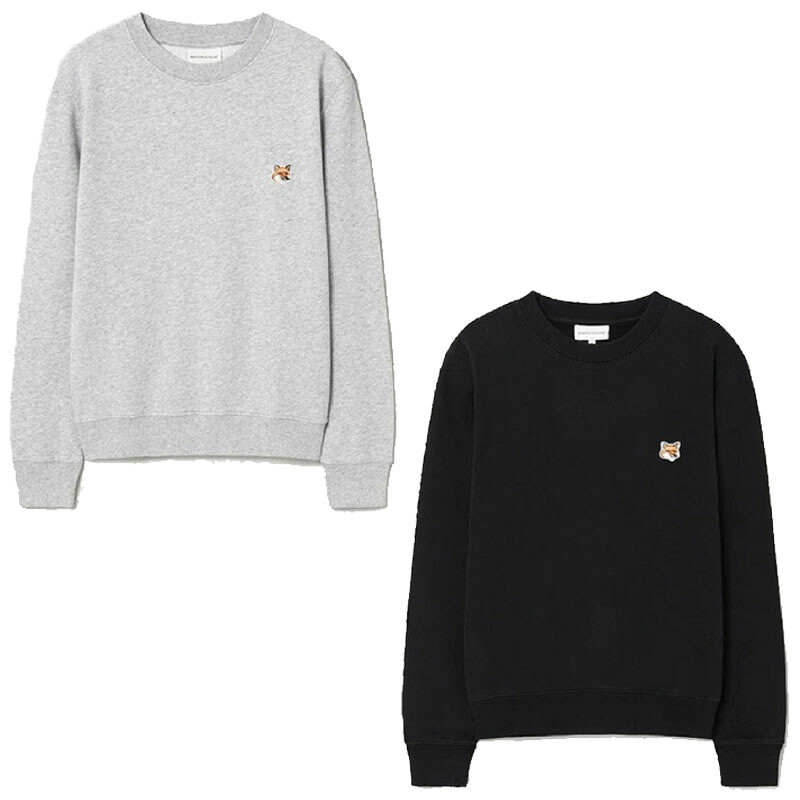 MAISON KITSUNE メゾンキツネ FOX HEAD RAGULER FIT SWEATSHIRT フィックスヘッドレギュラーフィットスウェットシャツ セーター カジュアル クラシック ユニセックス メンズ レディース HE&SHE [送料無料]｜HE＆SHE