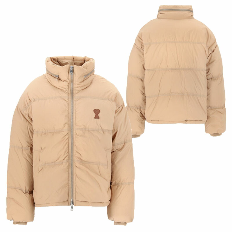 AMI PARIS アミパリス メンズハートロゴレザーパッチダウンジャケット M'S HEART LOGO LEATHER PATCH DOWN JACKET メンズ 男性 男子 カジュアル クラシック プレゼント HE&SHE [送料無料] HJK403 PA0009 255