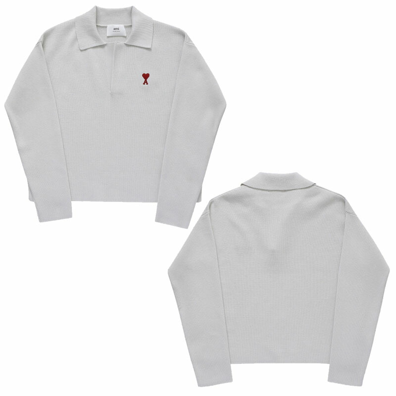楽天市場】AMI PARIS アミ パリス ポロ ニット Polo Long Sleeve T