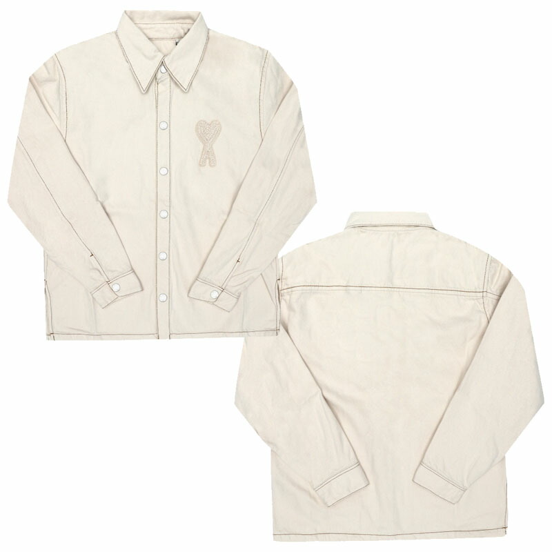 AMI PARIS 意中の女パリス トナルクロシェーハートロゴトップスティッチ長袖プルオーバー TONAL CROCHER HEART LOGO TOP STITCH SHIRTS ユニ一発やる メンズ レディース 男女兼用 心地よい 古典派音楽 差し上げ物 HE\u0026SHE [貨物輸送無料] HJK275 DE0039 136