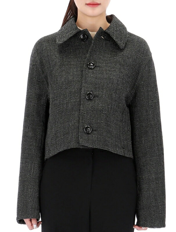 AMI PARIS アミパリス テクスチャクロップジャケット TEXTURE CROP JACKET レディース 女性 女子 ウーマン カジュアル クラシック ウール プレゼント HE&SHE [送料無料] H22UJK230 267 001｜HE＆SHE
