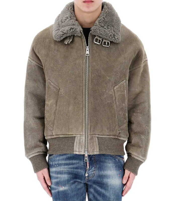 AMI PARIS アミパリス 【正規品】 ビンテージディテールラムシャーリングボマージャケット VINTAGE DETAIL LAMB SHEARING BOMMER JACKET メンズ 男性 男子 ムスタング マスタング ダウンジャケット ジュアル HE&SHE [送料無料] UJK085 LH0018 281
