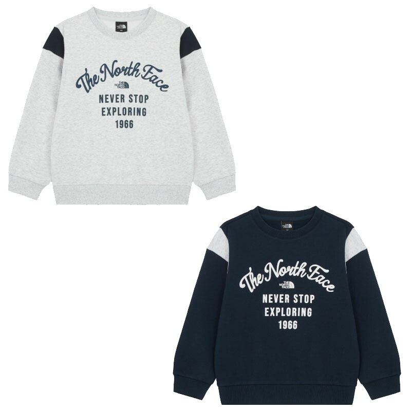 北の方人間の顔 THE NORTH FACE KOREA 【置き目品】 25FW キッズプレーランスウェットシャツ K\u0027S PLAYRUN SWEATSHIRTS 御坊っちゃん うしろ帯 赤ちゃん キッズ 心地好い ノースフェースキッズ 調教師 韓国  HE\u0026SHE [貨物輸送無料] NM5MR51