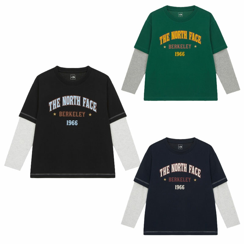 ノースフェイス THE NORTH FACE KOREA 【正規品】 25FW キッズキャンプアウト長袖ラウンドTシャツ K CAMPOUT L/S R/TEE 男の子 女の子 子供 キッズ カジュアル ノースフェースキッズ レイヤード カットソー 韓国  HE\u0026SHE [送料無料] NT7TR52