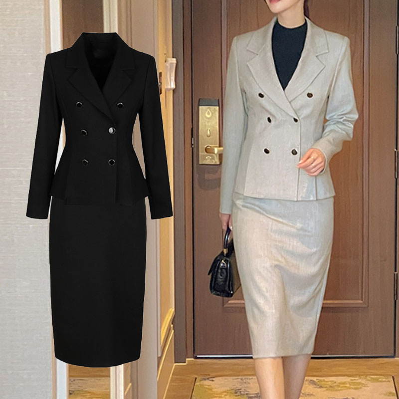 SUITROOM 背広御部屋 MIME PEPLUM SILHOUETTE DOUBLE BUTTON SET-UP 2色 マイムペプラムシルエットダブルボタンセットアップ レディース 成人女性 成人女性 女らしさ引き上げる 長袖 女子らしい ラブリー デイリー 背広 寄りあい服 韓国流行り物 可愛らしい オシャレ