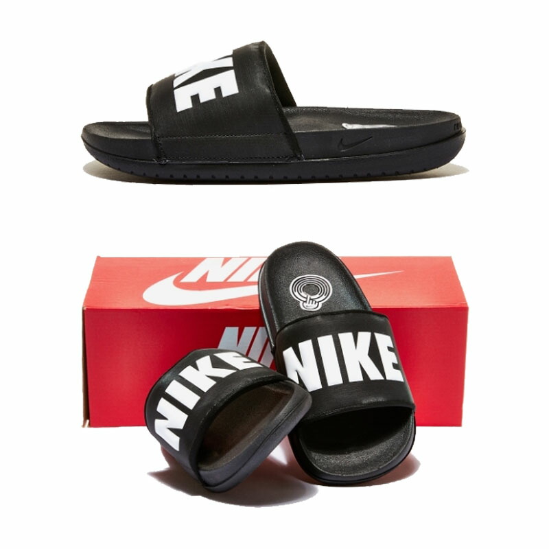 ナイキ NIKE 【置き目品】 オフコートスライド OFFCOURT SLIDE ロゴタイプグラフィック ユニ一発やる メンズ レディース 男女兼用 表どおり 心地好い 家庭用スリッパ サンダル ミュール HE\u0026SHE [貨物輸送無料] BQ4639-012