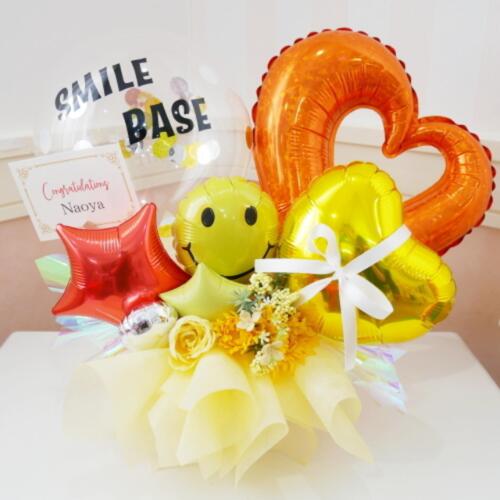 バルーンギフト 文字入れ 名入れ バルーン 誕生日 開店祝い 結婚祝い 記念日 プレゼント お見舞い ギフト 周年祝い 退職祝い お礼 おしゃれ 電報 宅配 美容室 卓上 開院祝い ネイルサロン イエロー オレンジ