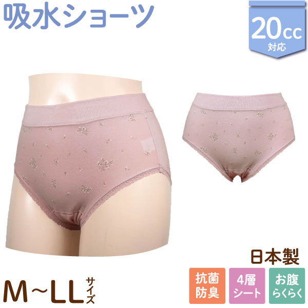 楽天市場】日本製 10cc 吸水ショーツ 綿100％ 婦人用 女性用 シニア 軽